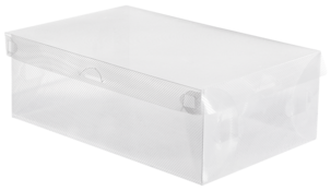 Skoeske plast, stablebar, 3-pakning