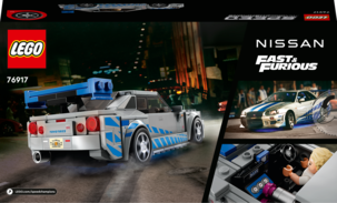 LEGO Speed Champions 2 Fast 2 Furious Nissan Skyline GT-R (R34) 76917, yli 9-vuotiaille