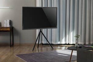 Exibel gulvstativ for TV, til skjermer opptil 65 tommer, dreibart