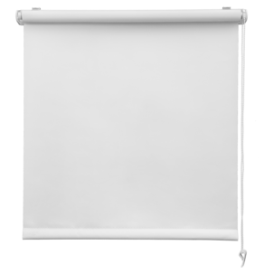 Mörkläggande rullgardin, skruvfri med kulkedja, vit