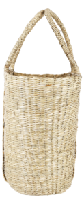 Stor flettet strandveske i strå
