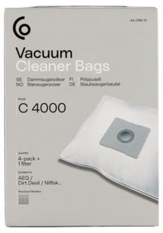 Dammsugarpåsar C4000, 4-pack