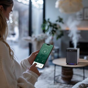 Wilfa Dew TX450 luftfukter med filter og app, 70 m2