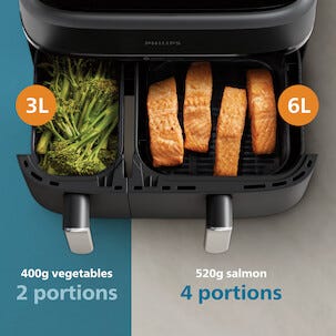 Philips Airfryer 3000 Series dubbel, 9 l, NA351/00