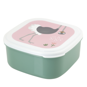 Matlådor barn med lock, stapelbara, 3-pack