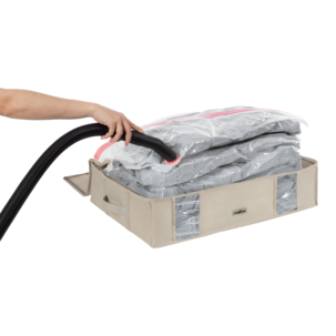 Vakuumpåse med förvaringslåda, stapelbar