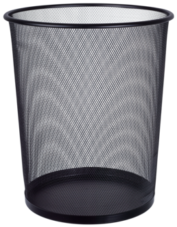 Papperskorg metall, svart