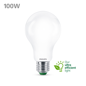 Varmvit LED-lampa E27 A60 7,3 W, Philips Ultra Efficient