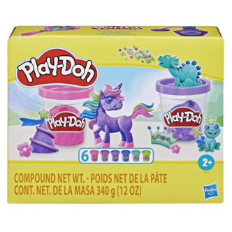 Play-Doh Sparkle glitter leklera 6-pack, från 2 år