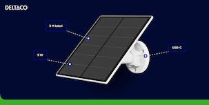 Deltaco SH-IPS01 solpanel för övervakningskamera, 5 W