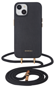 Anmiki Crossbody Phone Case iPhone 15 mobilskal med axelrem