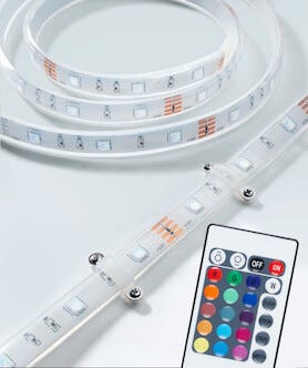 LED-list RGB utendørs / innendørs med fjernkontroll, Cotech