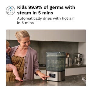 Baby Brezza SuperQuick sterilisator med tørking