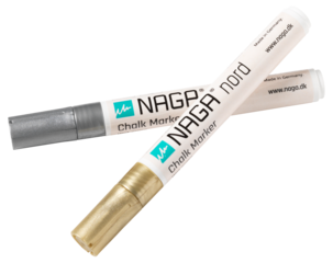 Naga merkepenn glass, speil, 4,5 mm, 2-pakning