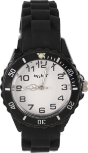 Analog barnklocka, svart armband