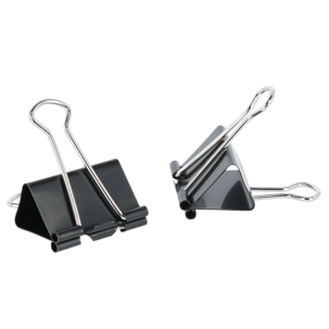 Stora pappersklämmor metall svart 41 mm 24-pack