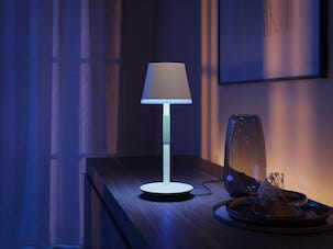 Philips Hue WCA Go Kannettava pöytävalaisin metallia, 35 cm