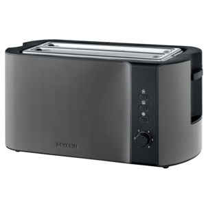 Severin AT 9341 brødrister 4 skiver, rustfritt stål, grå/svart