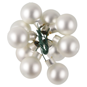 Mini julkulor på tråd glas 10-pack 2,5 cm