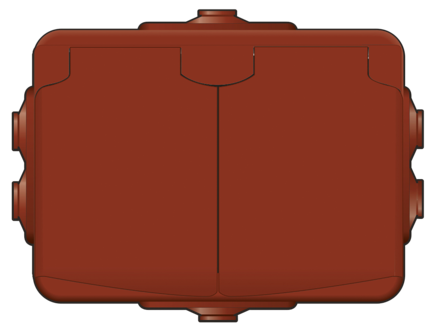 Norwesco AquaBest 2-osainen seinäpistorasia pinta-asennus IP44