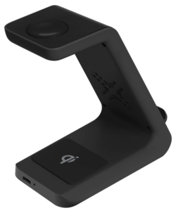 Deltaco 3-i-1 trådlös laddare, Qi-certifierad, 15 W