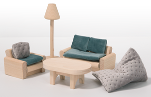 Nukkekodin kalusteet olohuone