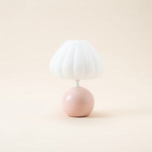 Northlight Rosa bordlampe i keramikk og glass, 26 cm