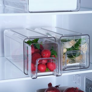 Pinottava säilytyslaatikko jääkaappiin, läpinäkyvä