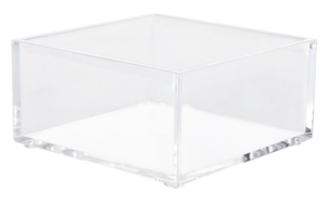Stabelbar boks i gjennomsiktig plast