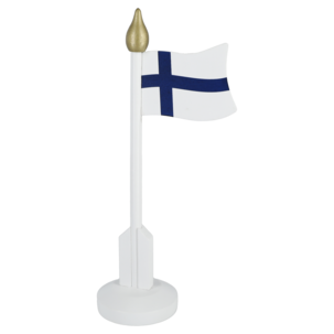 Bordsflagga Finland trä, födelsedagsflagga, 24,5 cm