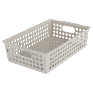 Förvaringskorgar plast med handtag,  3-pack