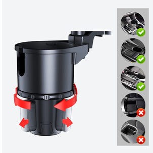 Mobilhållare med bricka, för mugghållare