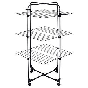 Sammenleggbart tørkestativ med tre høyder