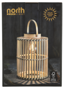 Solcellslykta bambu Northlight