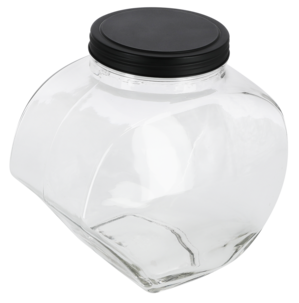 Stor glasskrukke med skrulokk, vinklet, 3,8 l