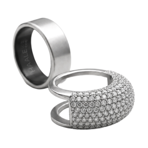 Haale II Pavé Ring Cover ringskydd, silver