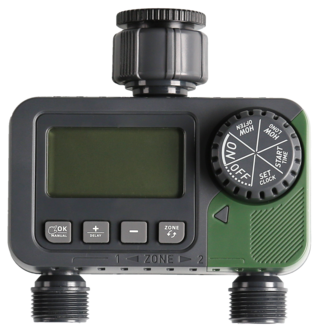 Bevattningstimer batteridriven, 2-vägs