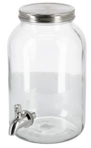 Glasburk med kran, 3,5 liter