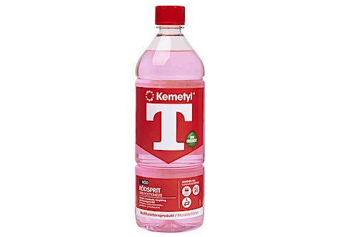 Kemetyl rødsprit 1 liter rengjøringsmiddel