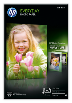 Fotopapper 10x15 cm HP Everyday photo paper, Glossy