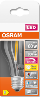 Himmennettävä lamppu LED E27 Osram, lämpimän valkoinen
