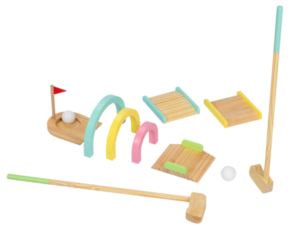 Golfset i trä för barn, från 3 år