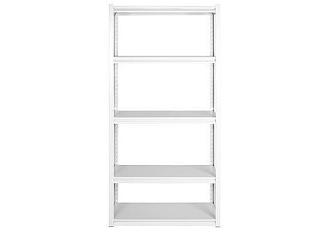 Bred hylla med 5 hyllplan, metall, 91,5x46x183 cm