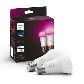 Philips Hue WCA E27 LED-pære, 9 W, Bluetooth, 2-pakning