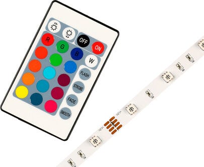 LED list RGB med färgkombinationer och fjärrkontroll, Cotech