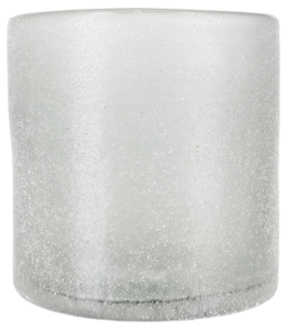 Ljuslykta i frostat glas, grå