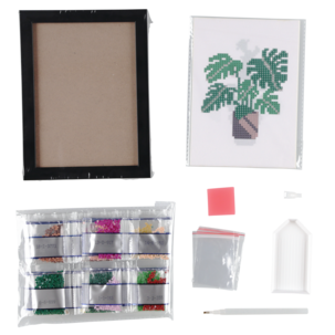 Diamond Painting Set växtmotiv, 6-pack