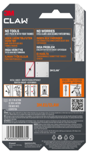 3M Claw tavelkrok för gipsvägg, 30 kg, 2-pack