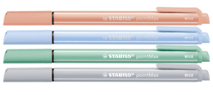 Pennor Fineliner Stabilo pointMax pastell 4-pack