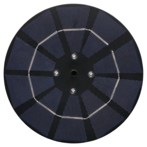 Solcellefontene med farget lys, flytende